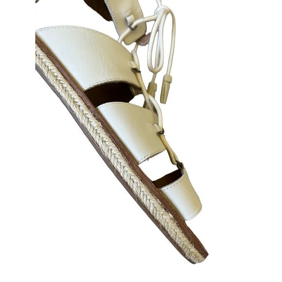 Lucky Brand Dristel Gladiator Sandal size 8.5 Cream Leather - Picture 11 of 12